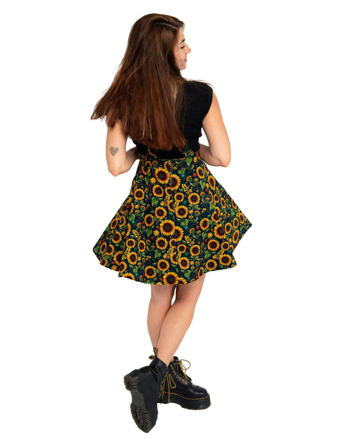 Rebel Romance Sunflowers Flared Pinafore