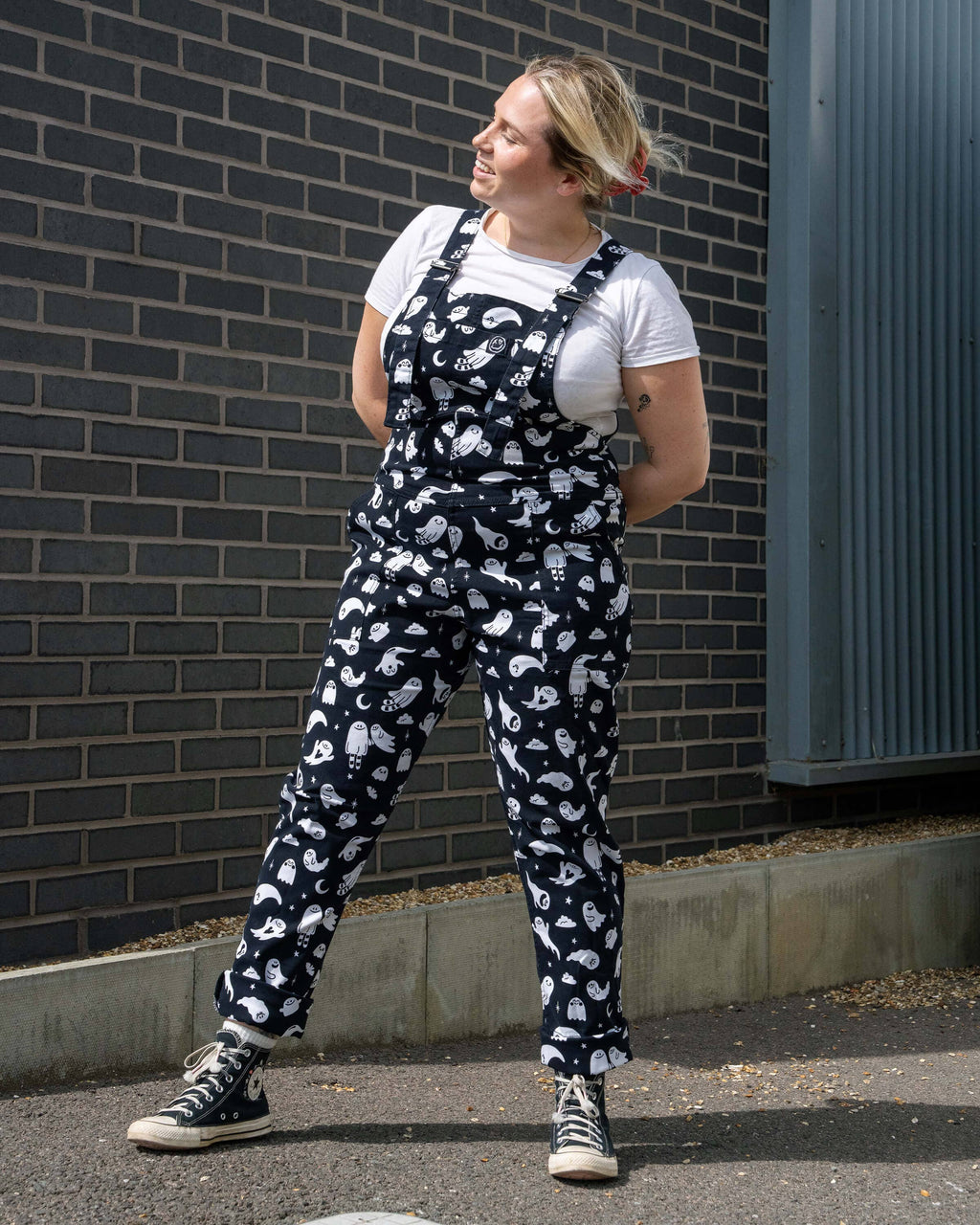 Rebel Romance x Yasmin Cousins Ghosties Stretch Dungarees