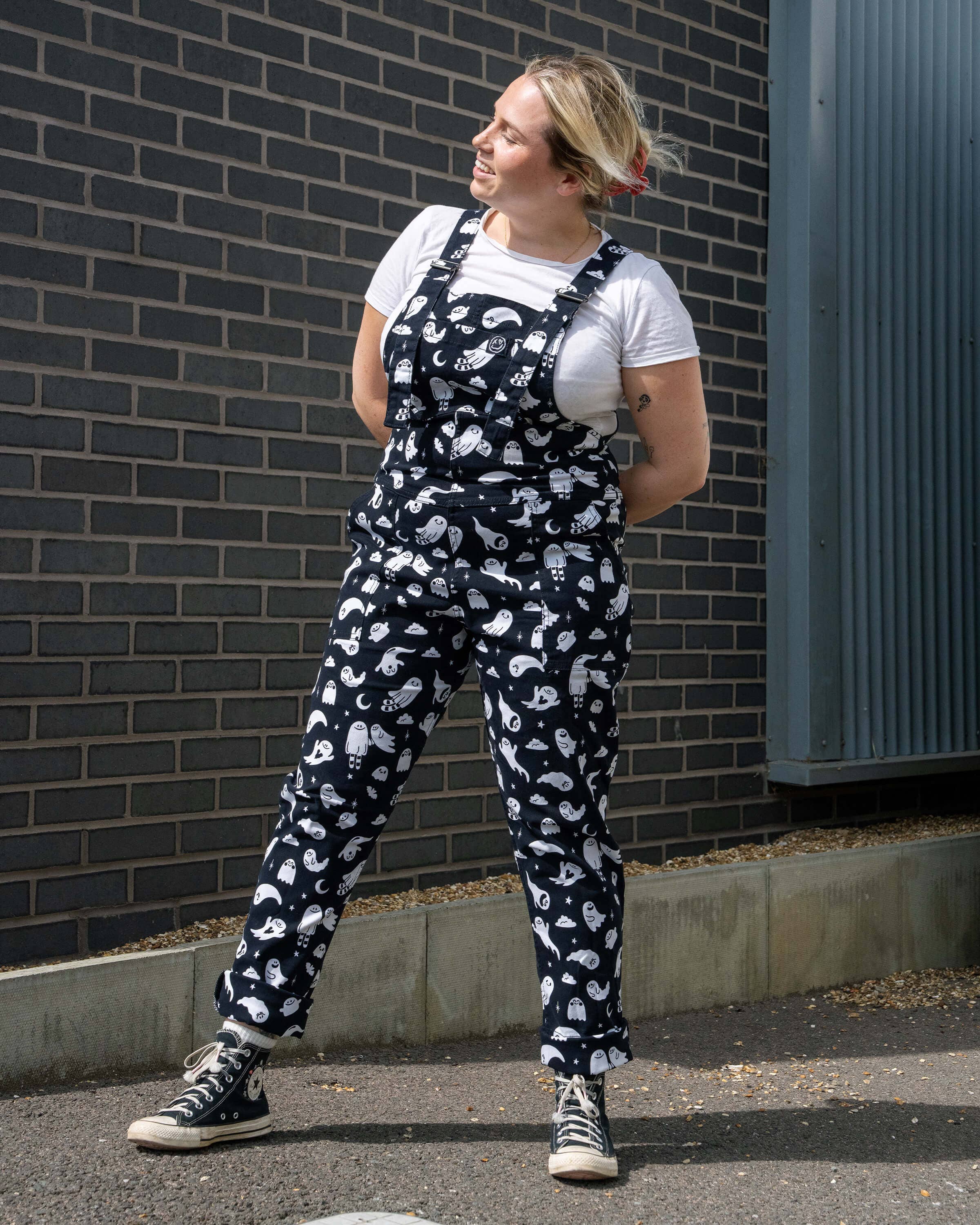 Rebel Romance x Yasmin Cousins Ghosties Stretch Dungarees