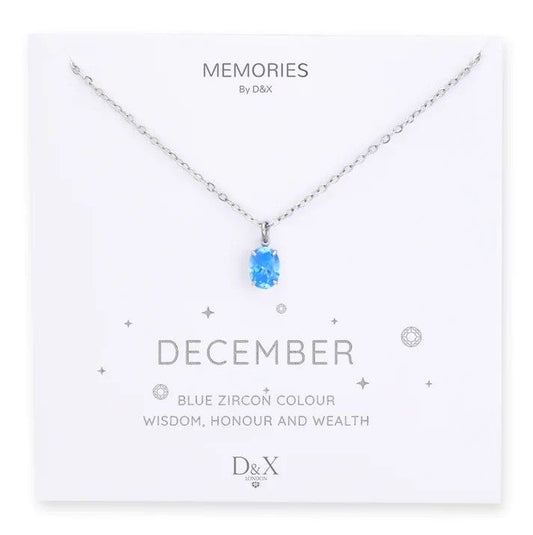 Memories By D&X `December` Birthstone Necklace