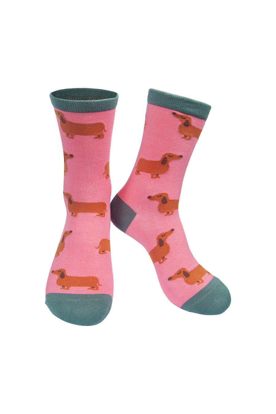 Womens Bamboo Dog Socks Dachshund Sausage Dog Ankle Socks | default