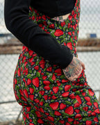 Rebel Romance Strawberry Field Stretch Dungarees