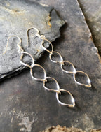 Blue Lily 925 - 4 LINK SILVER EARRING