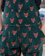 Run & Fly - Green Fox Stretch Corurory Dungarees