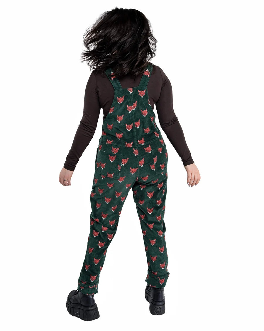 Run & Fly - Green Fox Stretch Corurory Dungarees