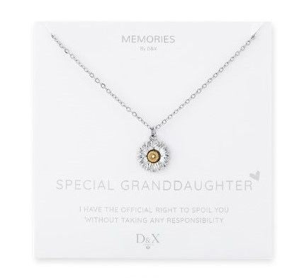 Memories By D&X `Special Granddaughter` Necklace