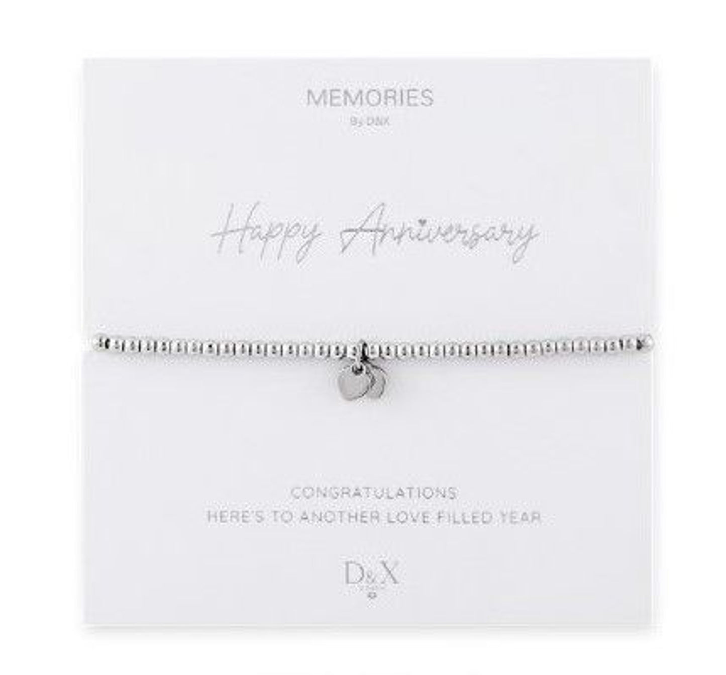 Memories By D&X `Happy Anniversary` Bracelet