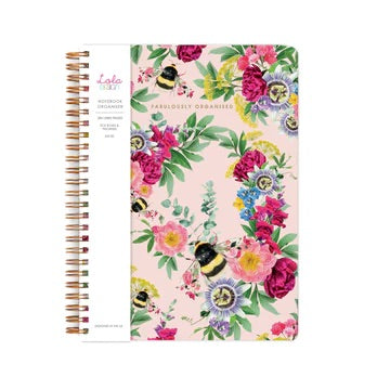 Pink Bee Notebook Organiser By Lola Design