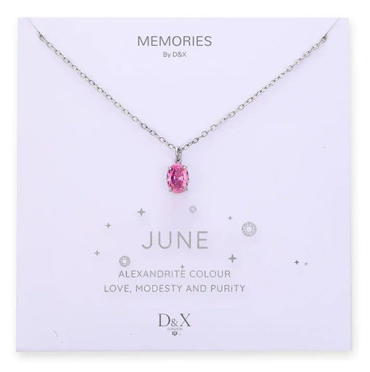 Memories By D&X `June` Birthstone Necklace