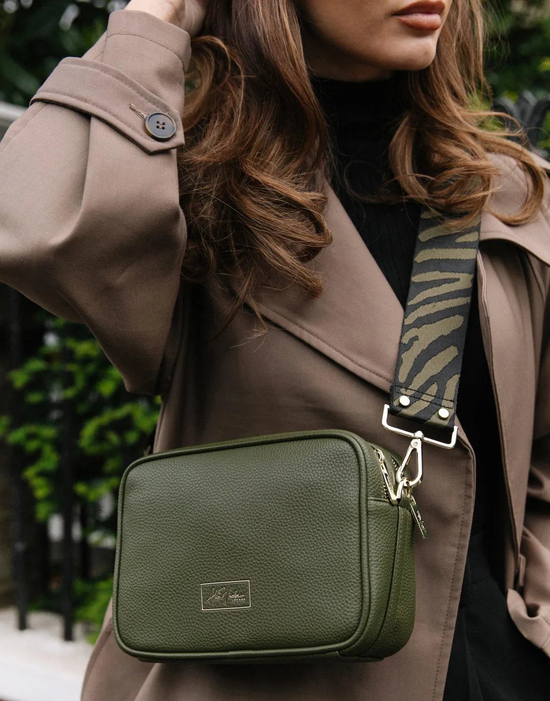 Alice Wheeler Olive - Soho Double Zipped Camera Bag