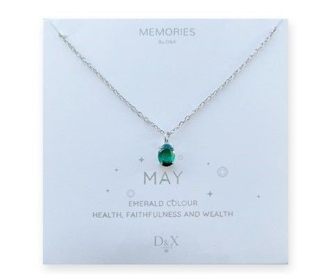 Memories By D&X `May` Birthstone Necklace