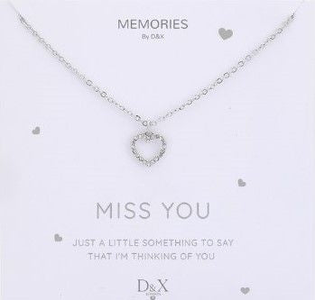 Memories By D&X `Miss You` Necklace