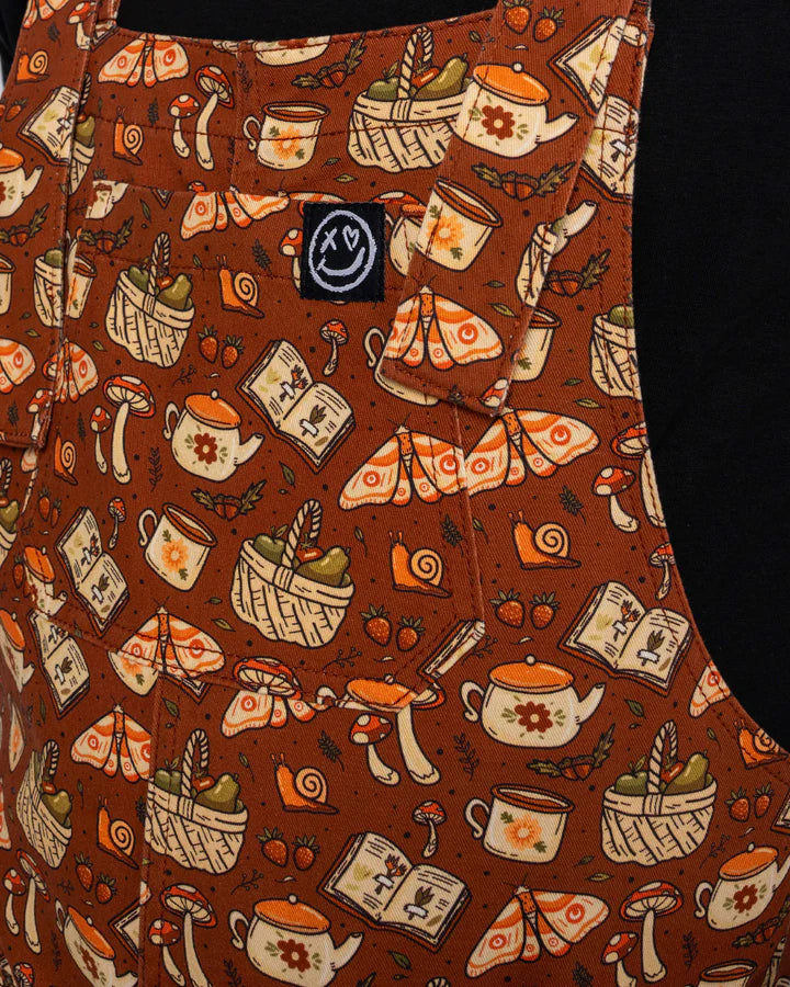 Rebel Romance Limited Edition Mushroom Tea Party Stretch Dungarees