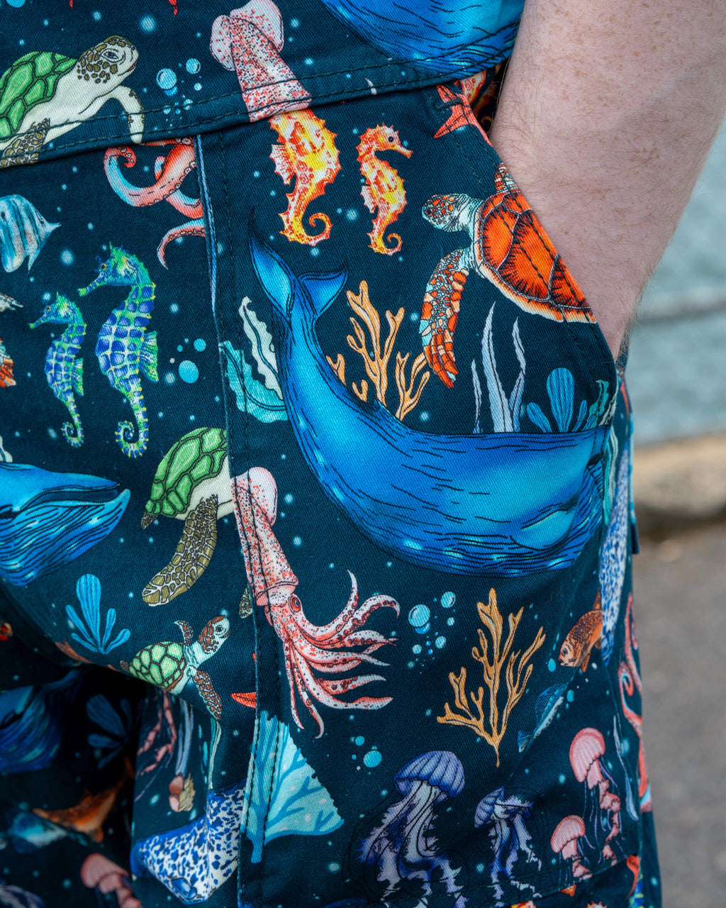 Run& Fly - Ocean Stretch Twill Dungarees