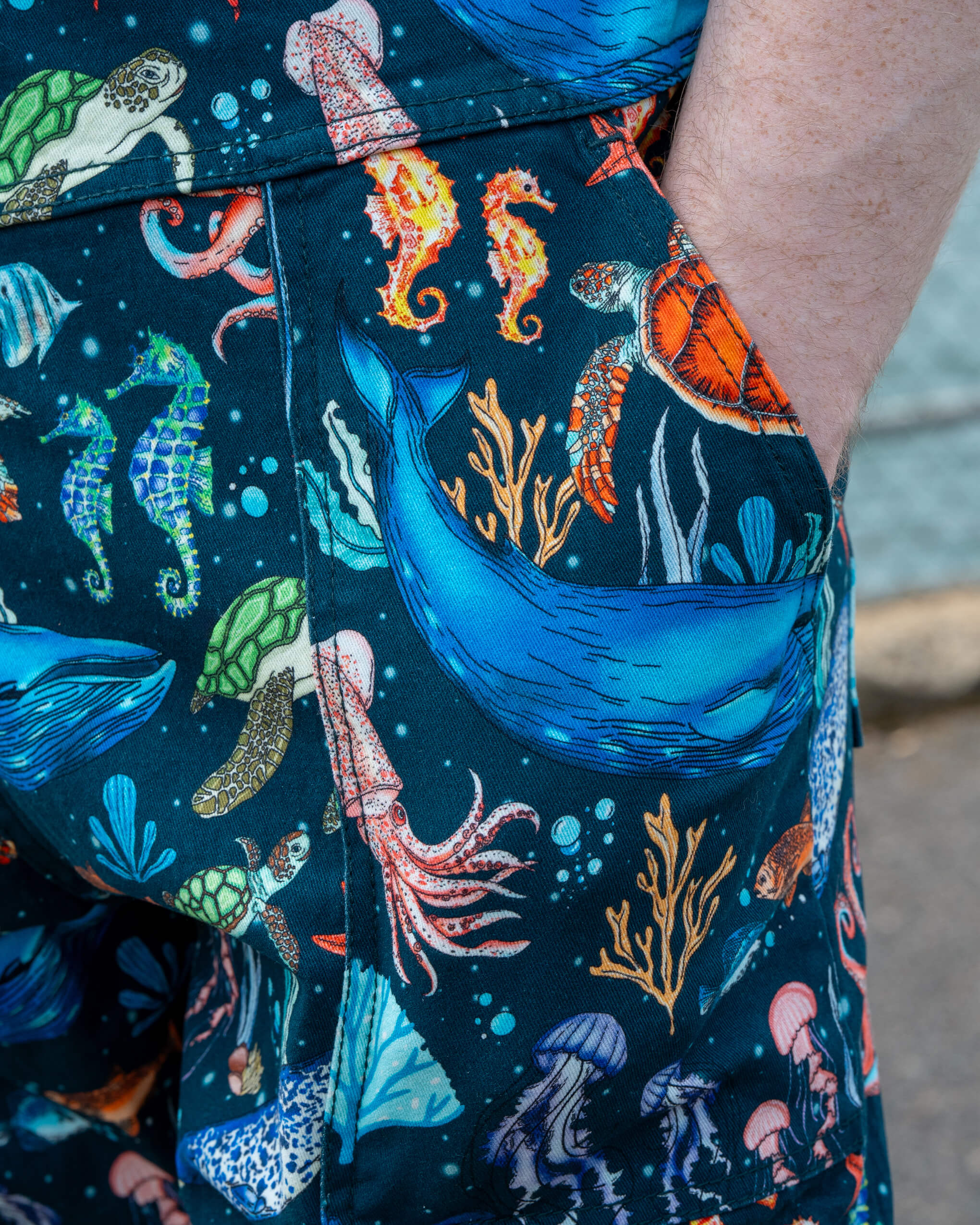 Run& Fly - Ocean Stretch Twill Dungarees