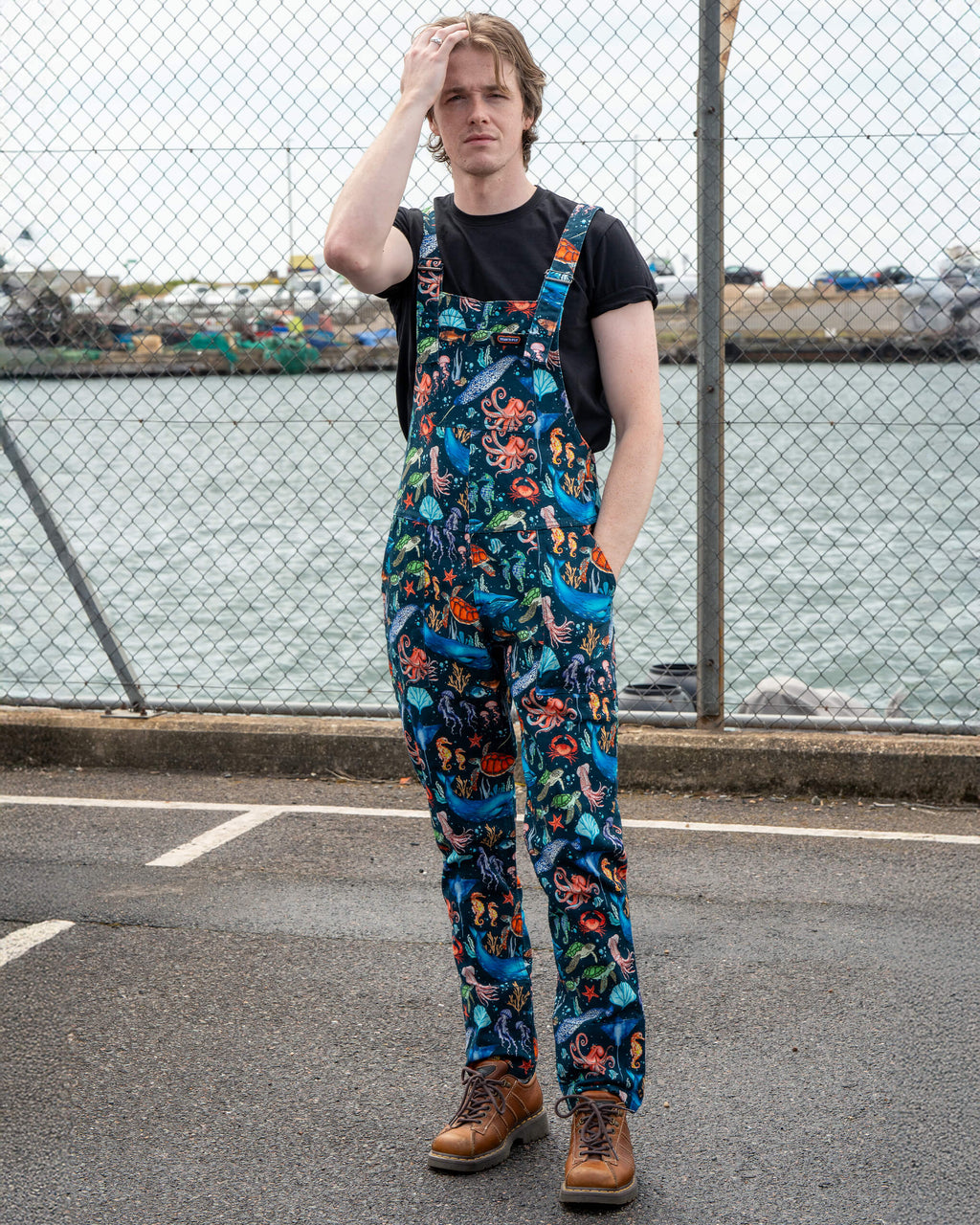 Run& Fly - Ocean Stretch Twill Dungarees