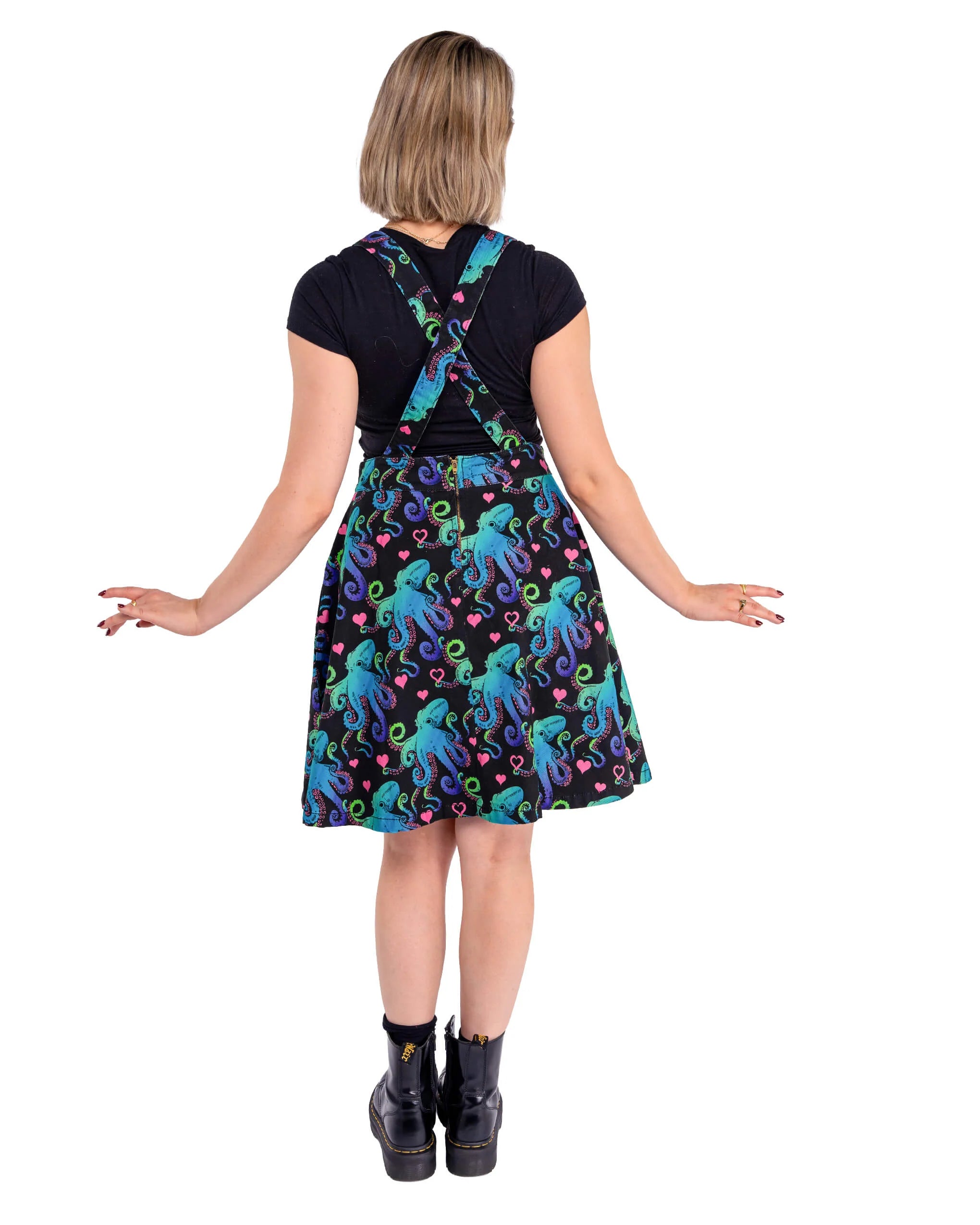 Run & Fly - Octopus Love Flared Pinafore Dress