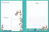 Gifted Stationery Kissing Hares Sticky Notes Folder