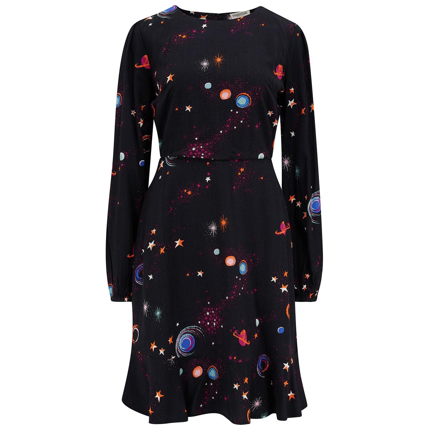 Sugarhill  - Juliette Dress - Colourful Universe - Black