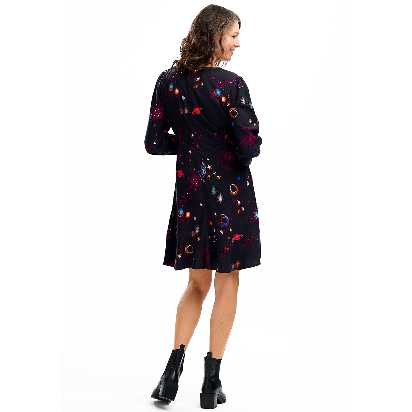 Sugarhill  - Juliette Dress - Colourful Universe - Black