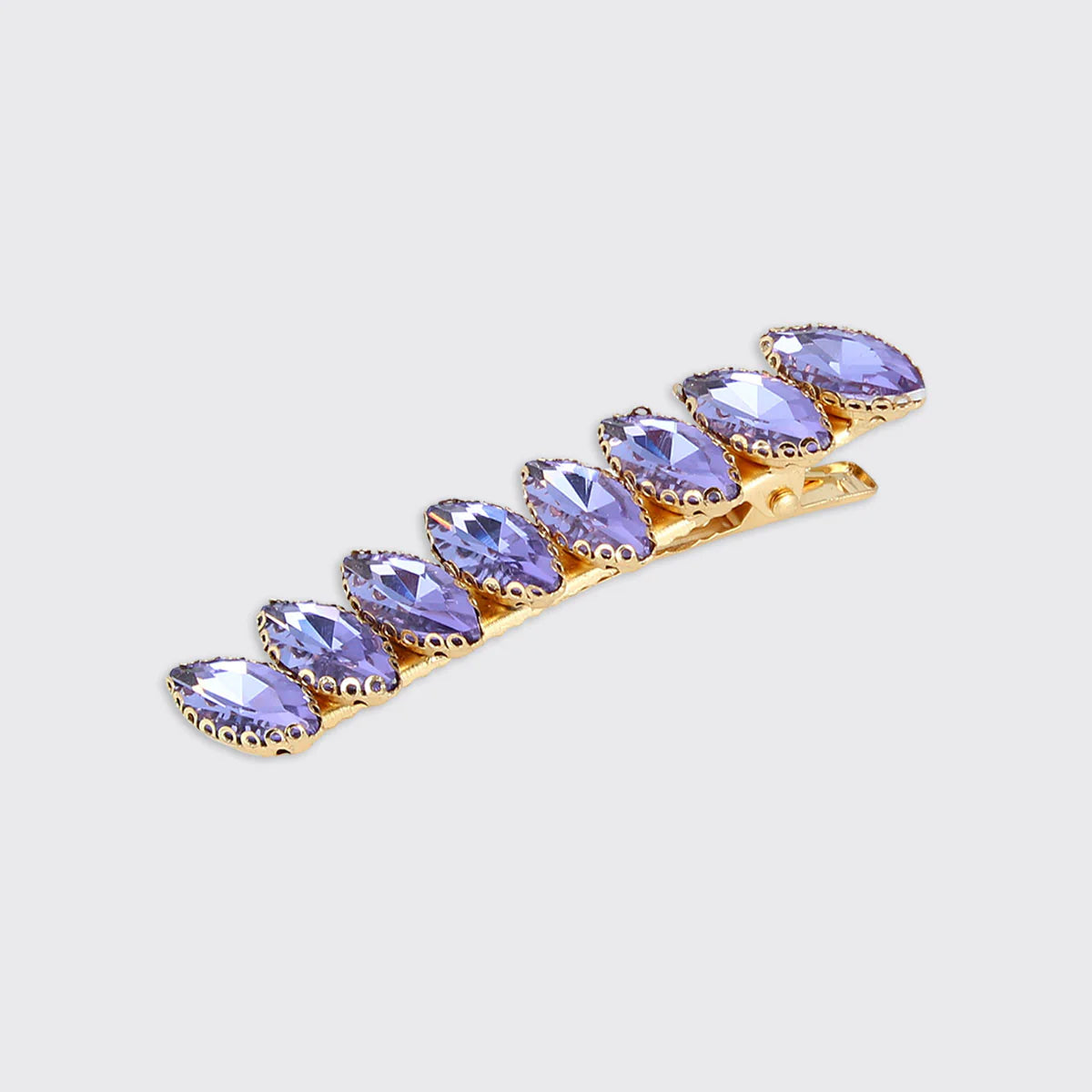 Millie Mae - Teardrop Jewelled Hair Clip - Amethyst