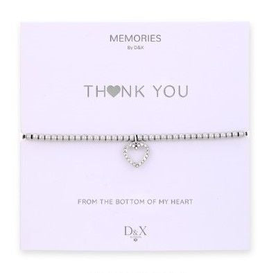 Memories By D&X `Thank You` Bracelet