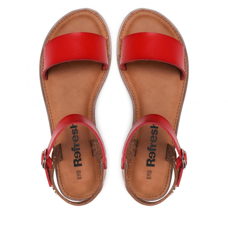 Refresh - Red Flat Sandals