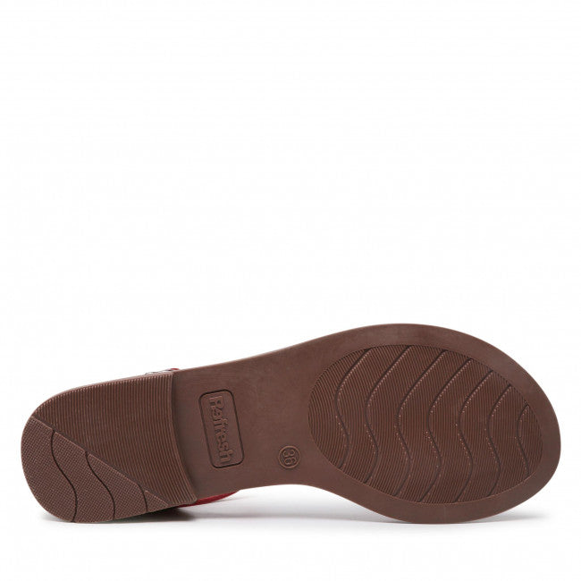 Refresh - Red Flat Sandals