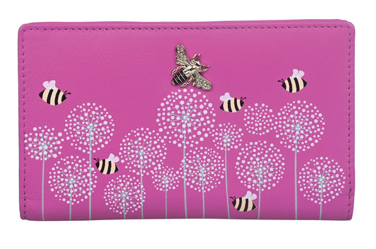 Moonflower Compact Bee Purse Pink