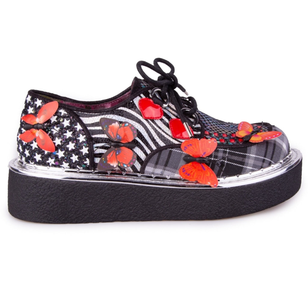 Irregular Choice Butterfly Bounce Black/Red