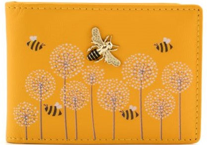 Moonflower Yellow ID/Card Holder with RFID