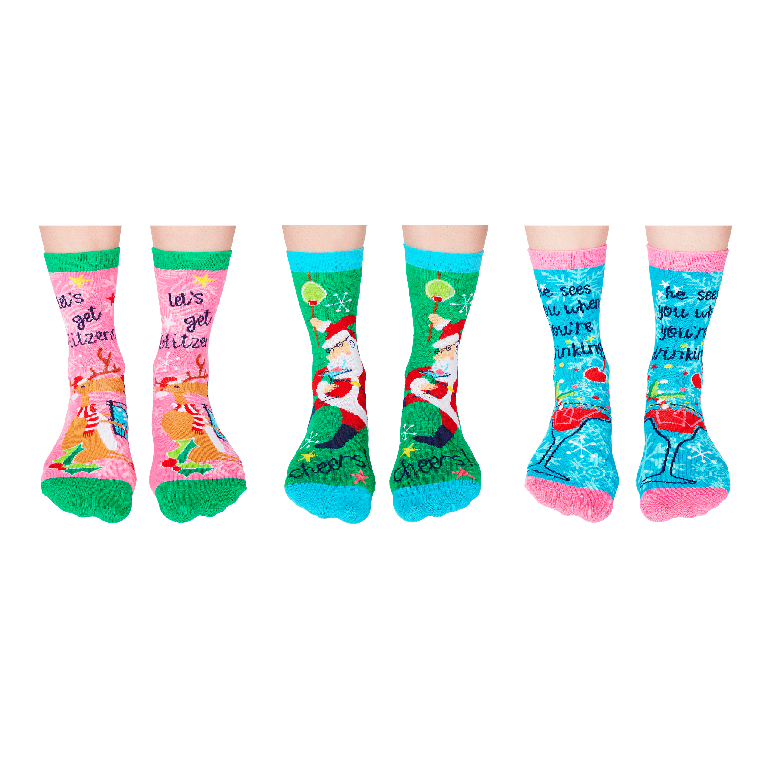 Cockney Spaniel - LET’S GET BLITZENED  Christmas Socks