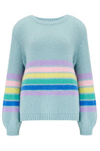 Essie Jumper - Aqua, Block Stripes