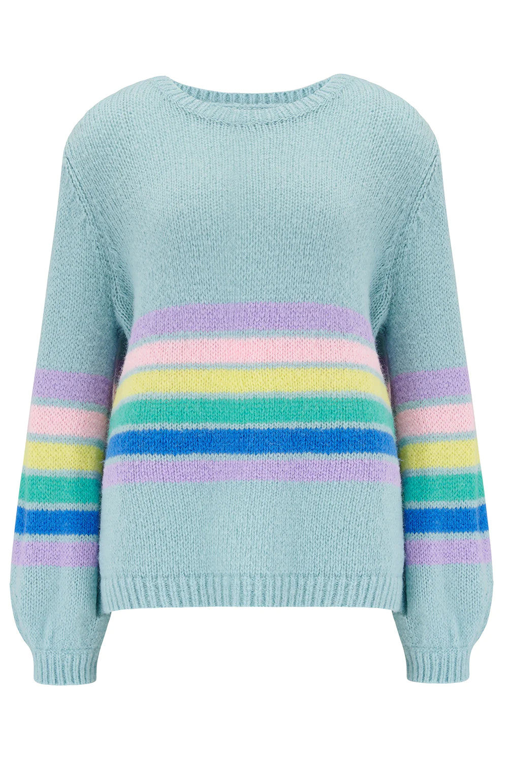 Essie Jumper - Aqua, Block Stripes