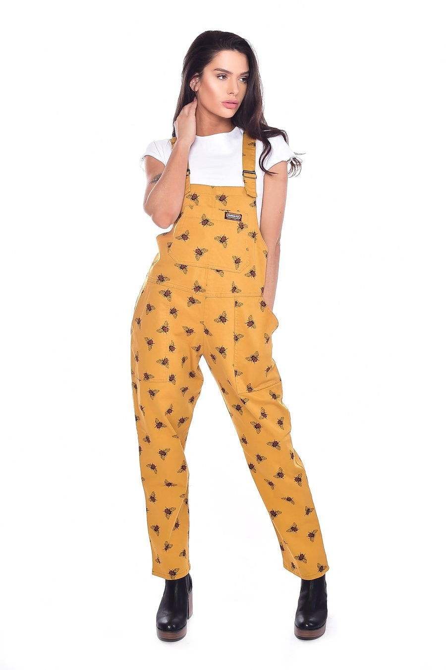 Bee Gold Twill Dungarees