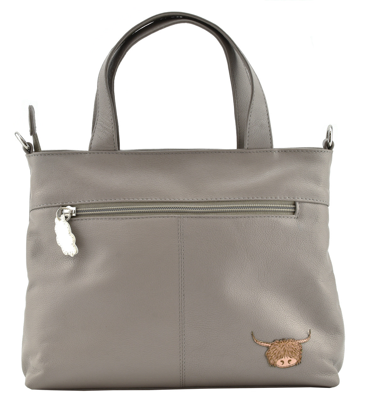 Bella Grey Grab Bag with Shoulder Strap