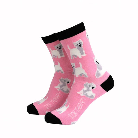 Women's Westie Dog Bamboo Gift Socks by Sock Therapy