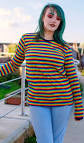 Run & Fly Rainbow Stripe Long Sleeve TShirt