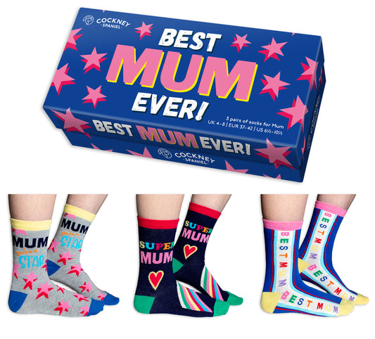 Best Mum Ever. 3 Pairs of Socks Boxed