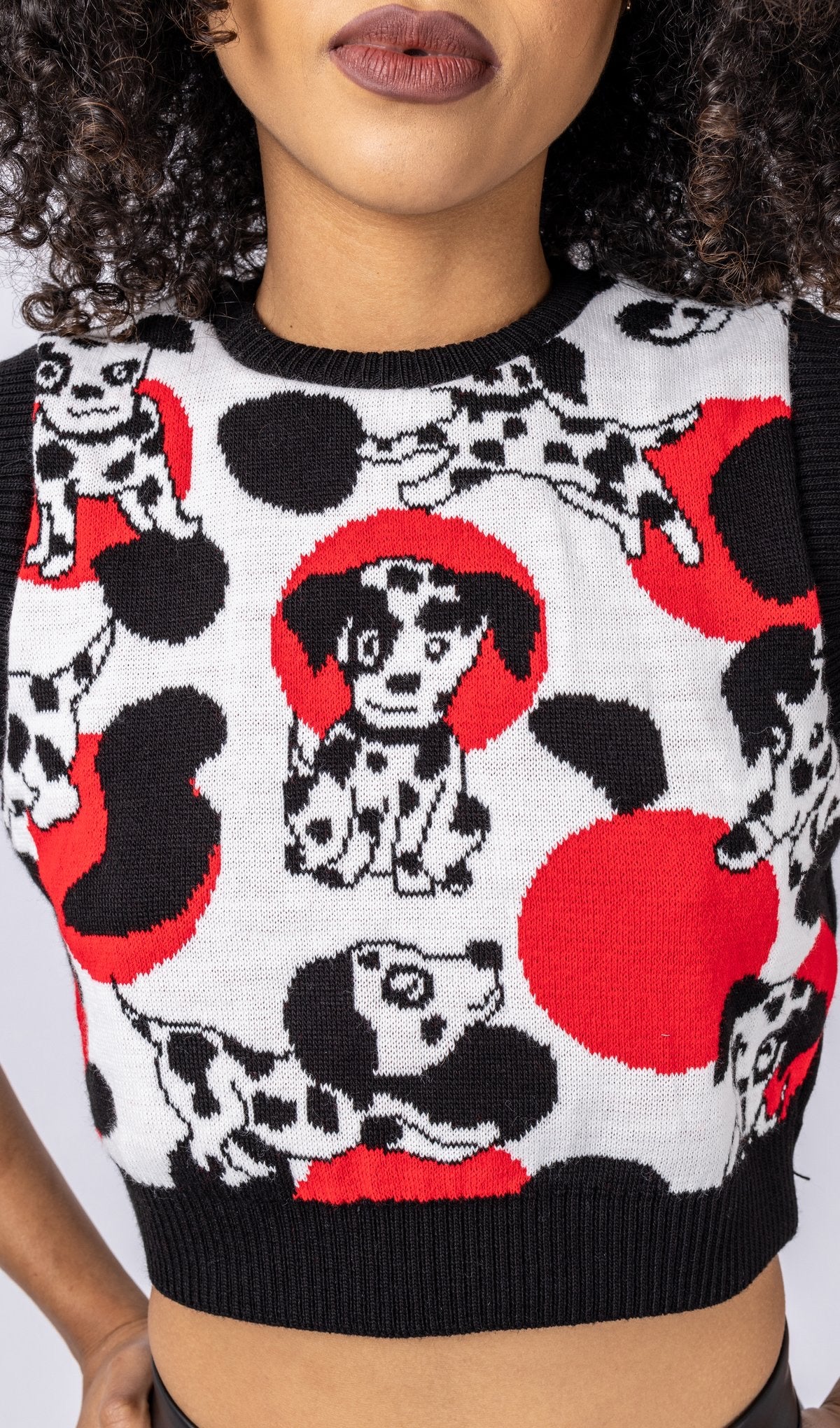 Seeing Spots Dalmatian Knitted Tank Top