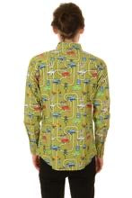 Race Track Car Play Button Down Long Sleeve Shirt