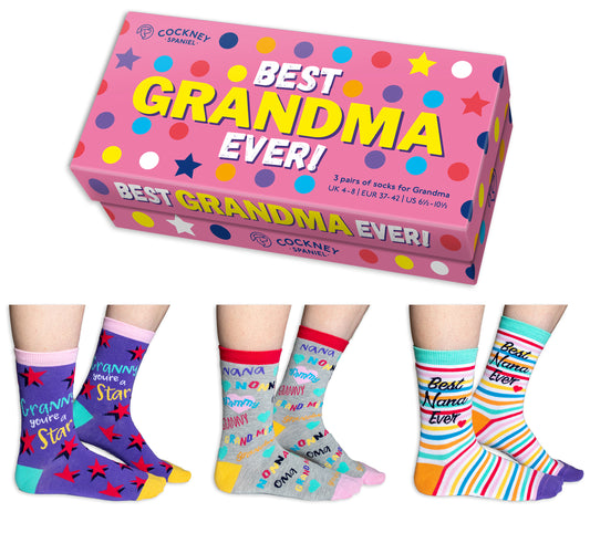 Best Grandma. 3 Pairs of Socks Boxed