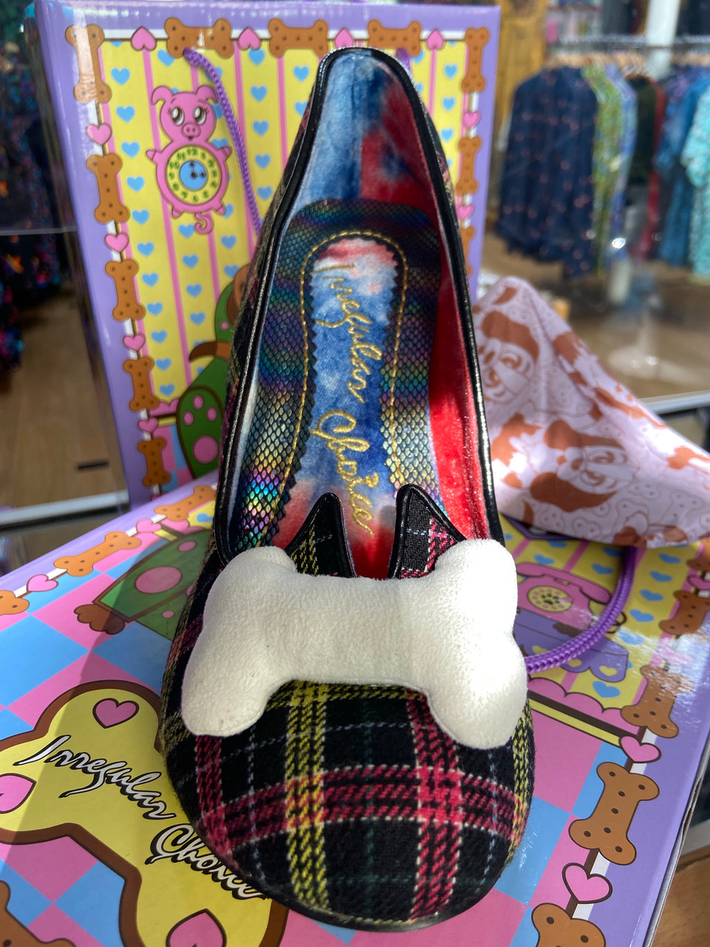 Irregular Choice - It's All Pawsible - Black/yellow/Red