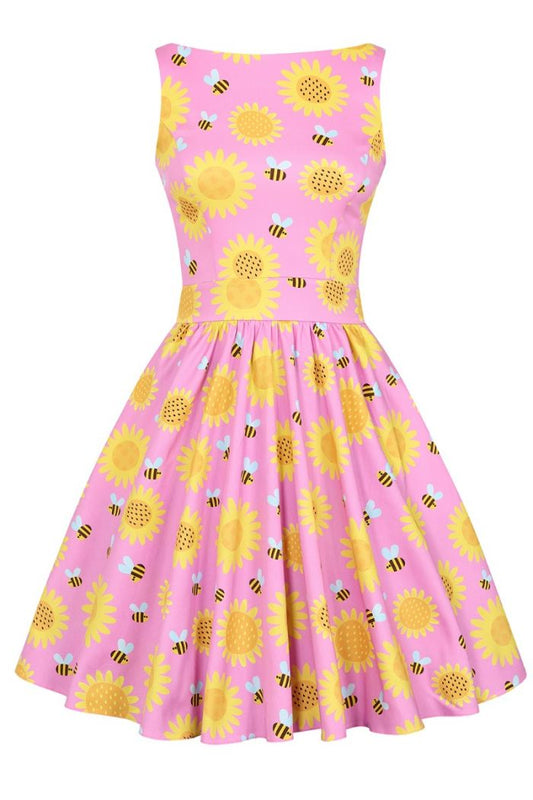 Lady Vintage - Bee Honey Tea Party Dress