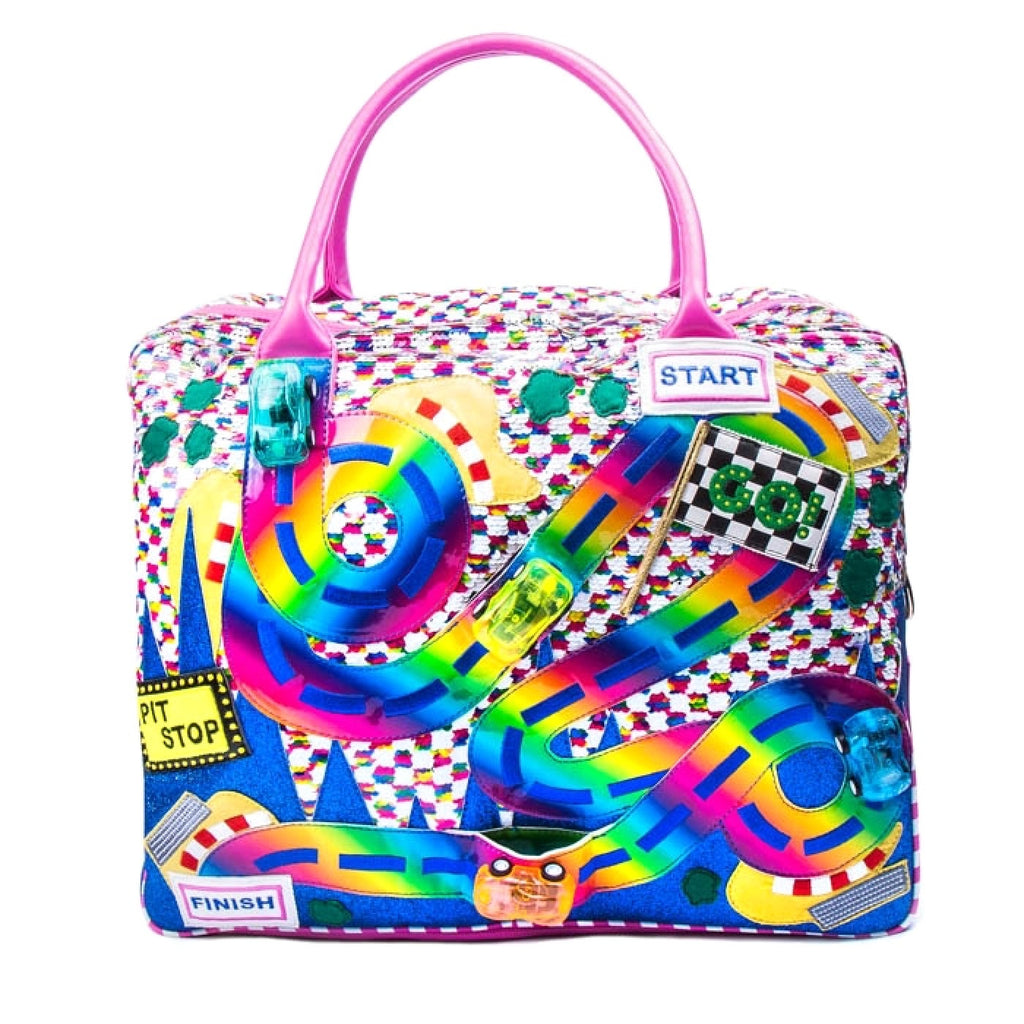 Irregular Choice Rainbow Highway Bag Lilac Lime St Ives