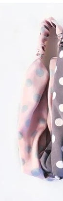 Pink Polka Dot Headscarf