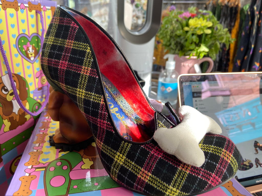Irregular Choice - It's All Pawsible - Black/yellow/Red