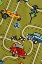 Race Track Car Play Button Down Long Sleeve Shirt