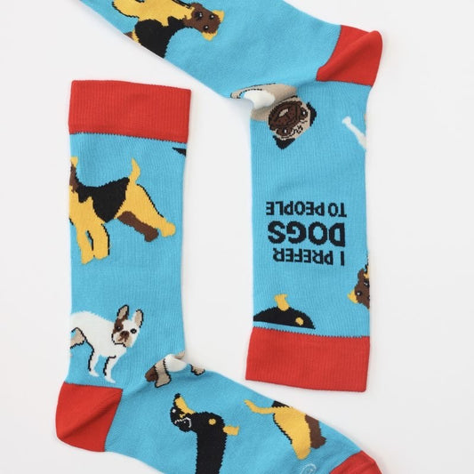 Sock Therapy men’s ‘I prefer dogs to people’ bamboo socks