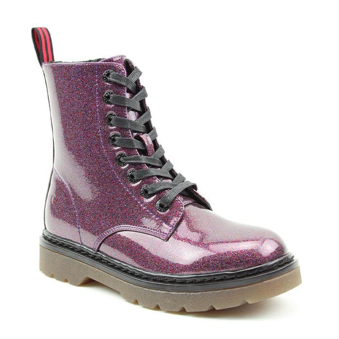 Heavenly Feet Women’s Justina Boots – Purple Glitter